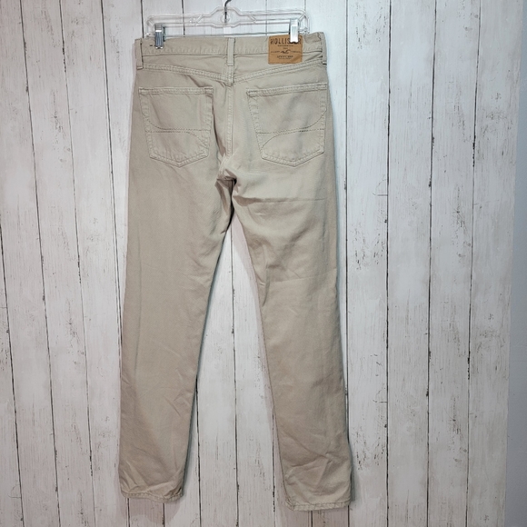 Hollister Size 32 X 32 Button Up Fly Tan Straight Leg Skinny Men’s Jeans Cotton. - Picture 6 of 11